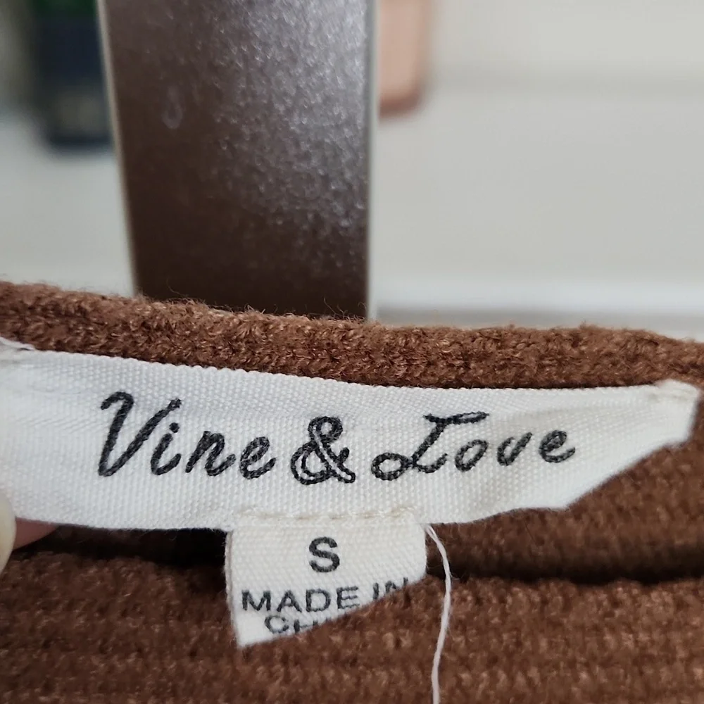 Batwing Chocolate Mocha Color Sweater Size small Lagenlook Glam Y2k Cozy - Picture 4 of 10